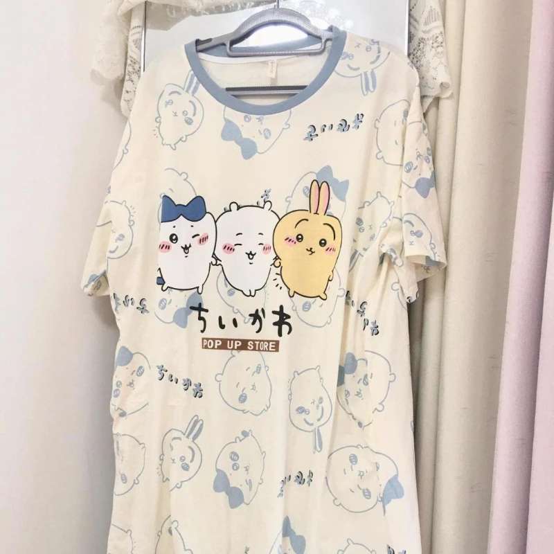 Kawaii Chiikawas Usagi Nightgown, Pajamas, Women's Summer Loose Round Neck Short-sleeved Student Dormitory Home Clothes
Kawaii Chiikawas Usagi Nightgown, Pajamas, Women's Summer Loose Round Neck Short-sleeved Student Dormitory Home Clothes