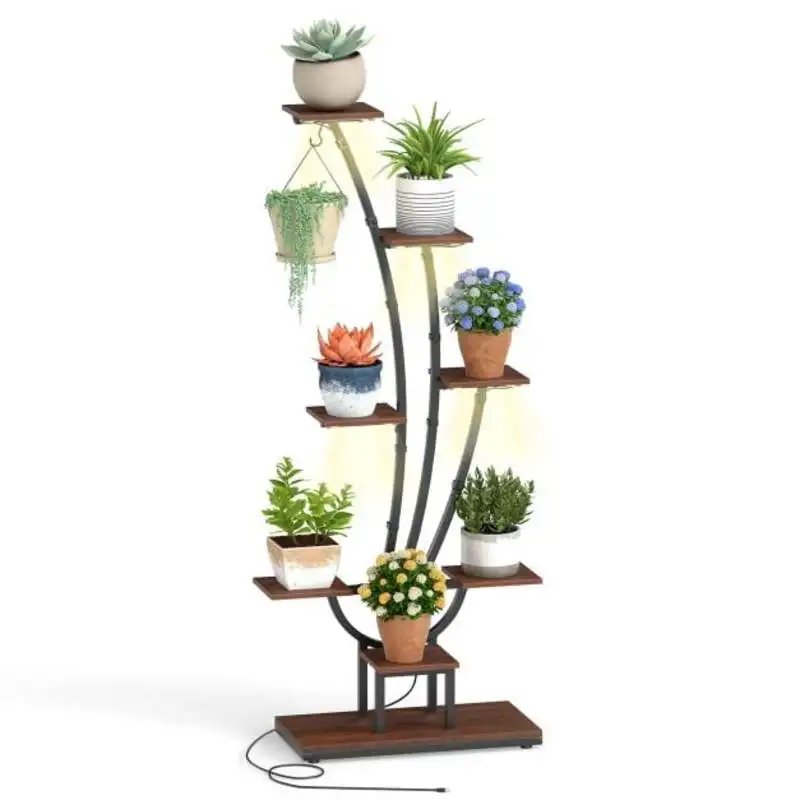 Indoor Plant Stand with Grow Lights Tall 8-Tier Corner Metal Plant Shelf-1 Piece
Indoor Plant Stand with Grow Lights Tall 8-Tier Corner Metal Plant Shelf-1 Piece