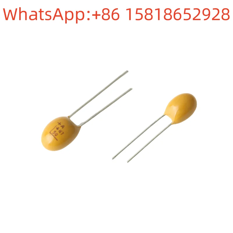 20 pieces 50V 4.7UF (475K) through-hole tantalum capacitor, tolerance ±10%, 2.54MM pin spacing
20 pieces 50V 4.7UF (475K) through-hole tantalum capacitor, tolerance ±10%, 2.54MM pin spacing