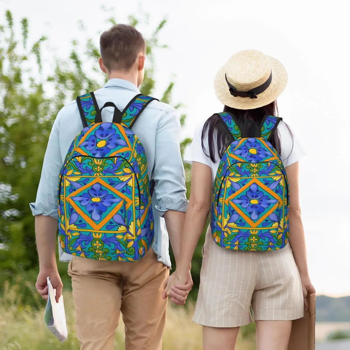 Summer ,Sicilian Tiles ,majolica,lemons ,Mediterranean Student Backpack School Bag Hiking Travel Daypack Bookbag Shoulder Bags
Summer ,Sicilian Tiles ,majolica,lemons ,Mediterranean Student Backpack School Bag Hiking Travel Daypack Bookbag Shoulder Bags