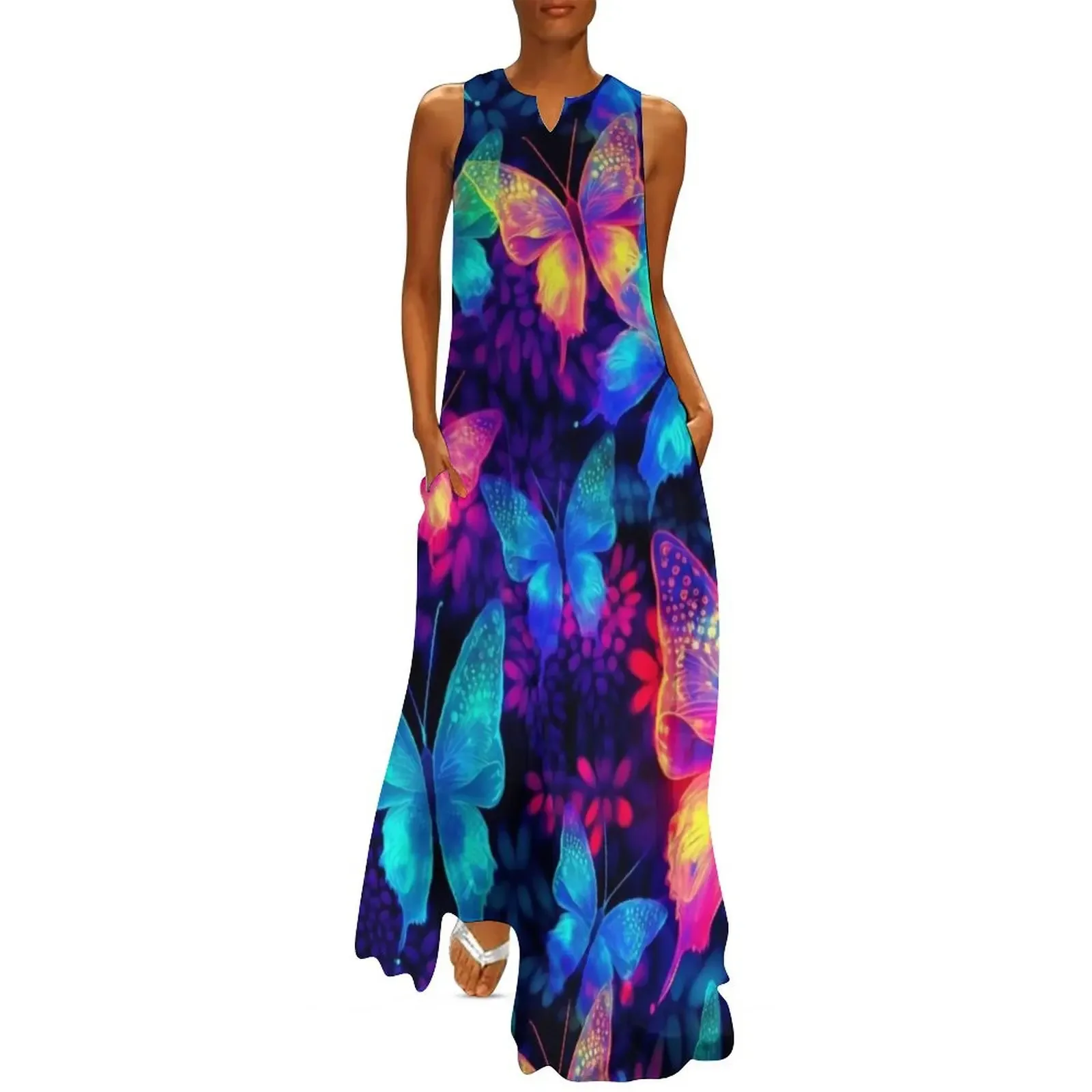 Rainbow Colored Butterflies Neon Party Pattern Design Costume Outfit Long Dress dresses for prom dress summer Dress
Rainbow Colored Butterflies Neon Party Pattern Design Costume Outfit Long Dress dresses for prom dress summer Dress