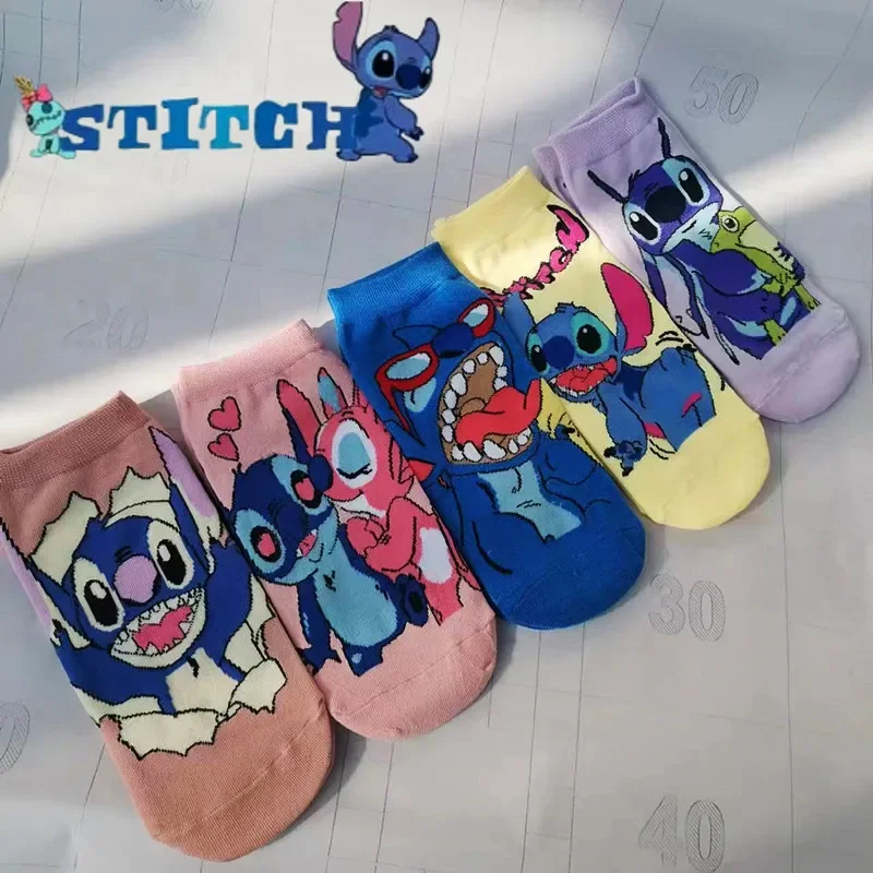 5 Pairs Stitch Disney Short Multi-Color Boat Socks Random Anime Pattern Simple Breathable Socks for Girls Boys Cute Short Socks
5 Pairs Stitch Disney Short Multi-Color Boat Socks Random Anime Pattern Simple Breathable Socks for Girls Boys Cute Short Socks
