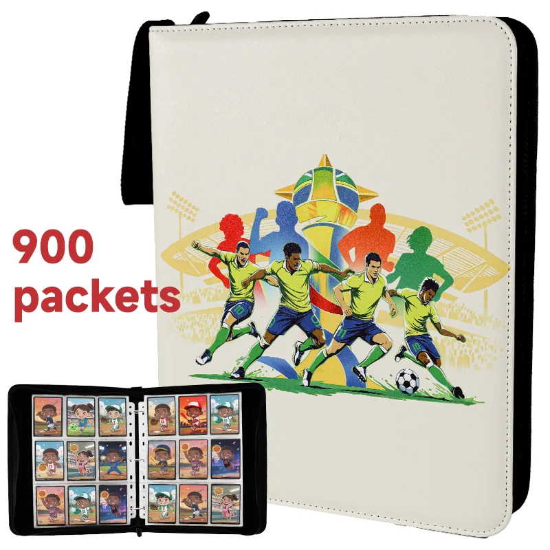 Sports-themed Card Binder with Sleeves 900 Pockets,Gifts for Soccer Card Collectors,Card Album Card Storage Organize
Sports-themed Card Binder with Sleeves 900 Pockets,Gifts for Soccer Card Collectors,Card Album Card Storage Organize