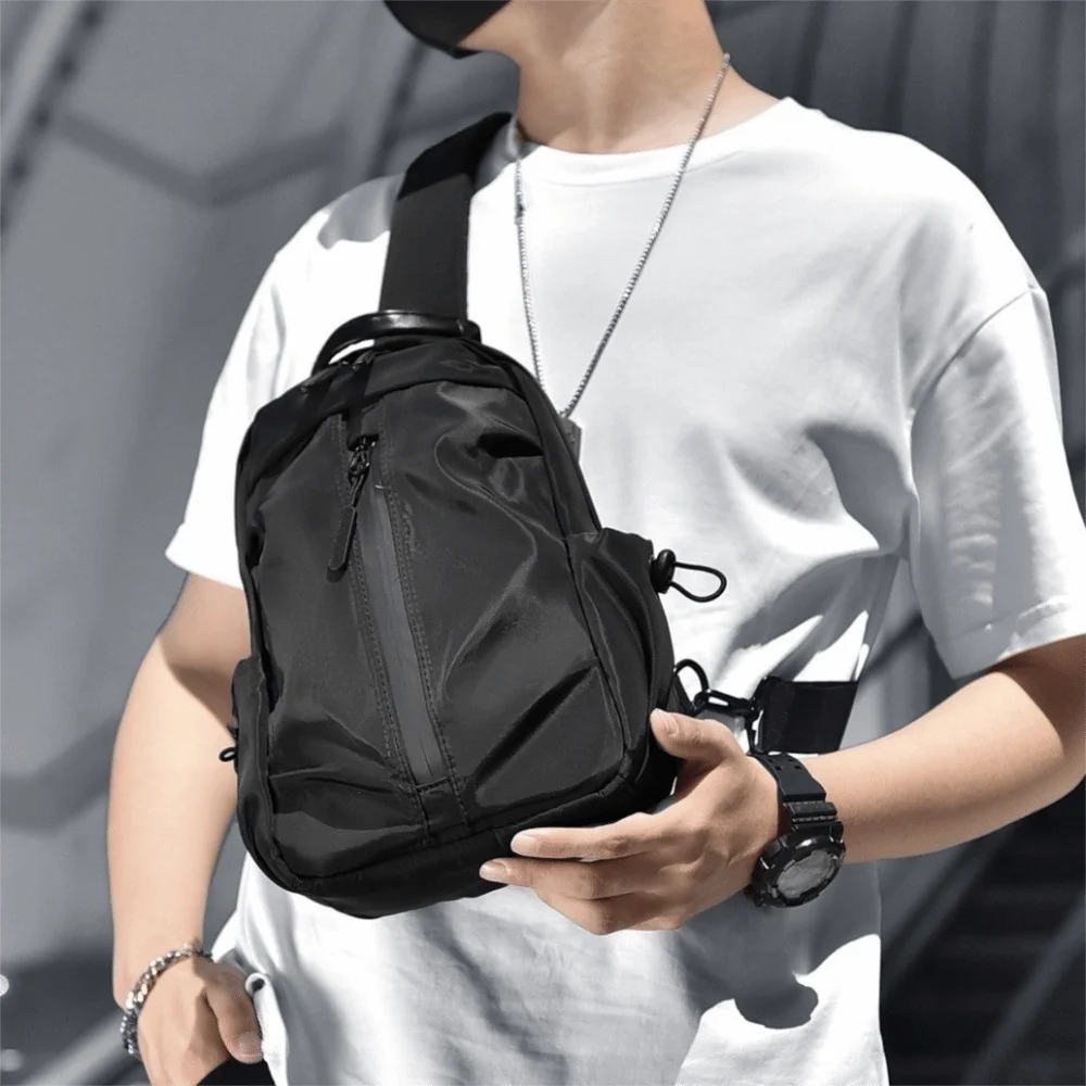 Простая мужская нагрудная сумка-оксфорд, многофункциональная однотонная спортивная сумка через плечо, водонепроницаемая нейлоновая сумка на плечо для отдыха, дорожная сумка
Простая мужская нагрудная сумка-оксфорд, многофункциональная однотонная спортивная сумка через плечо, водонепроницаемая нейлоновая сумка на плечо для отдыха, дорожная сумка