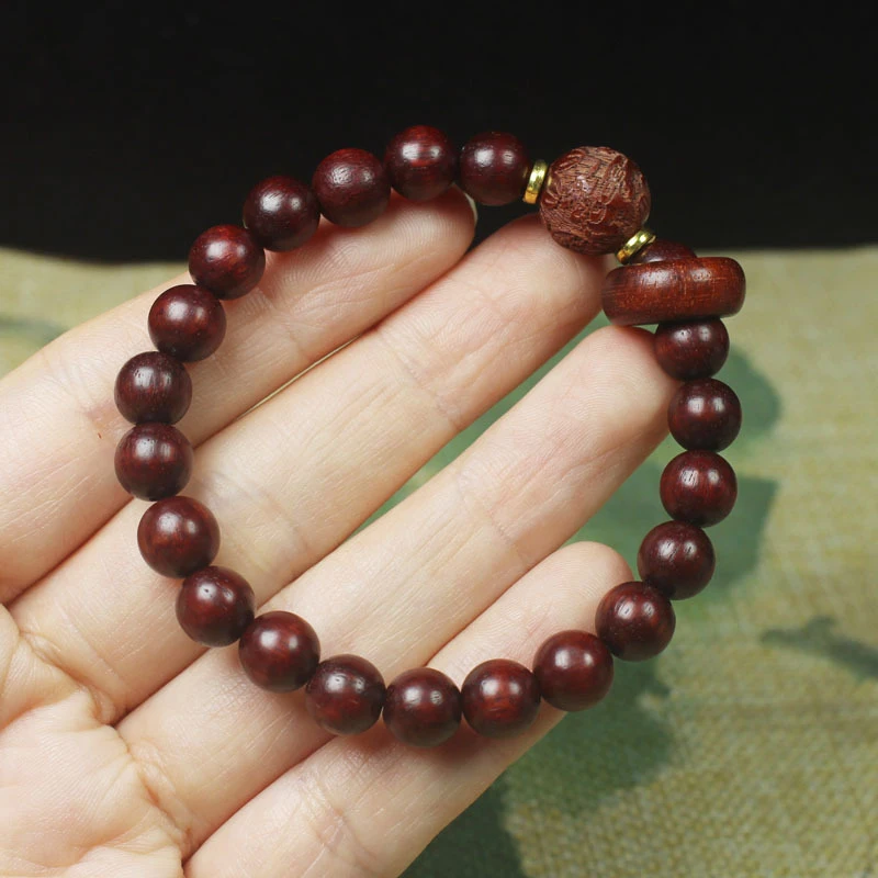 Zambian Rosewood Blood Sandalwood 8mm Fortune-Bringing Bracelet with Pixiu Charm, Simple Buddhist Bead Jewelry
Zambian Rosewood Blood Sandalwood 8mm Fortune-Bringing Bracelet with Pixiu Charm, Simple Buddhist Bead Jewelry