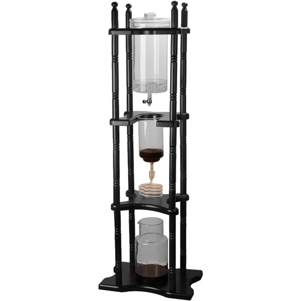 Ice Drip Coffee Maker, 2500ml/84.54 oz Cold Brew Drip Coffee Pot Retro Household Cold Brew Coffee Makers Pine Wood & Glass Tower
Ice Drip Coffee Maker, 2500ml/84.54 oz Cold Brew Drip Coffee Pot Retro Household Cold Brew Coffee Makers Pine Wood & Glass Tower