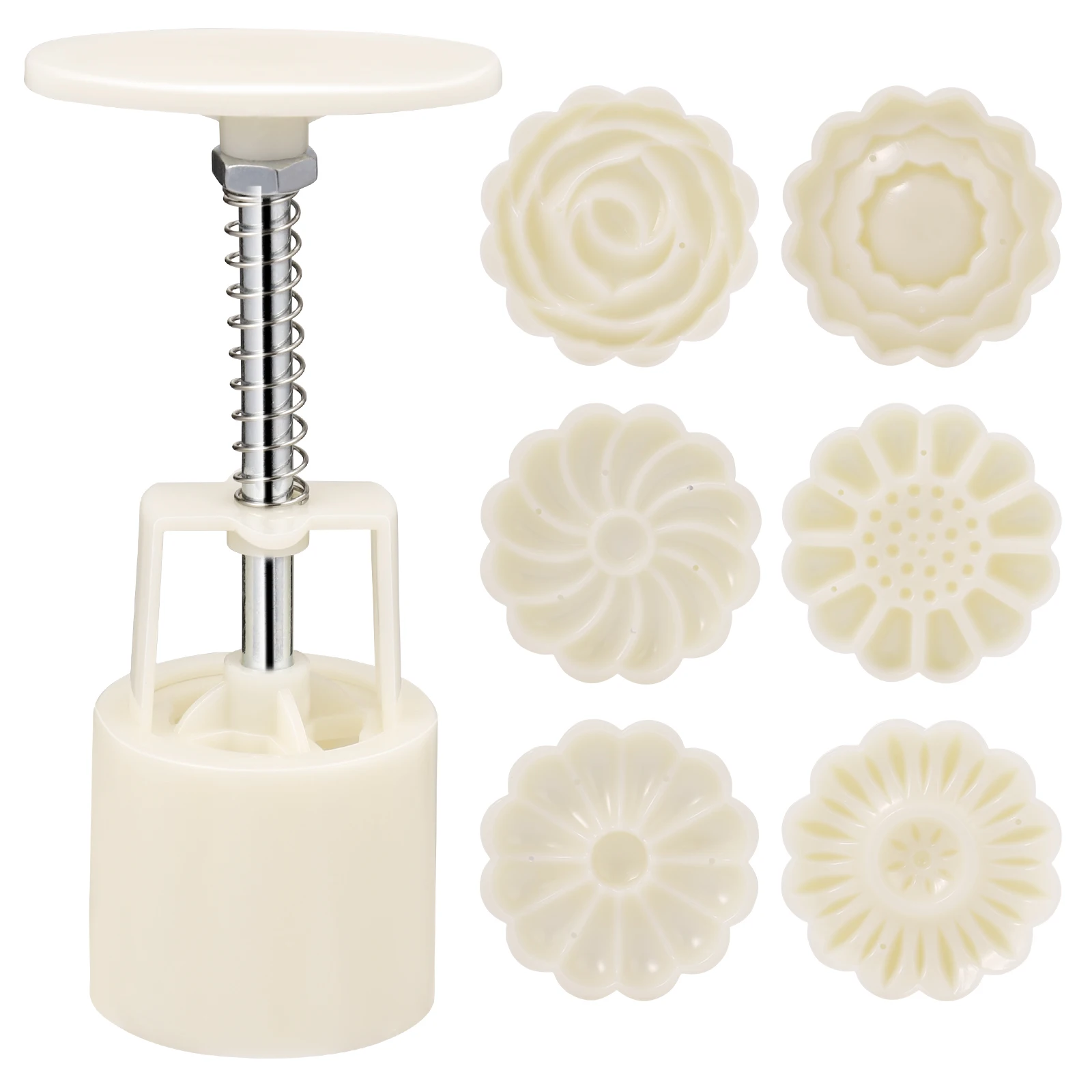 1 set hand mold 1 Hand Press 6 Stamps Food Grade Baking Tool Mooncake Maker Cake Stamp Cake Mould
1 set hand mold 1 Hand Press 6 Stamps Food Grade Baking Tool Mooncake Maker Cake Stamp Cake Mould