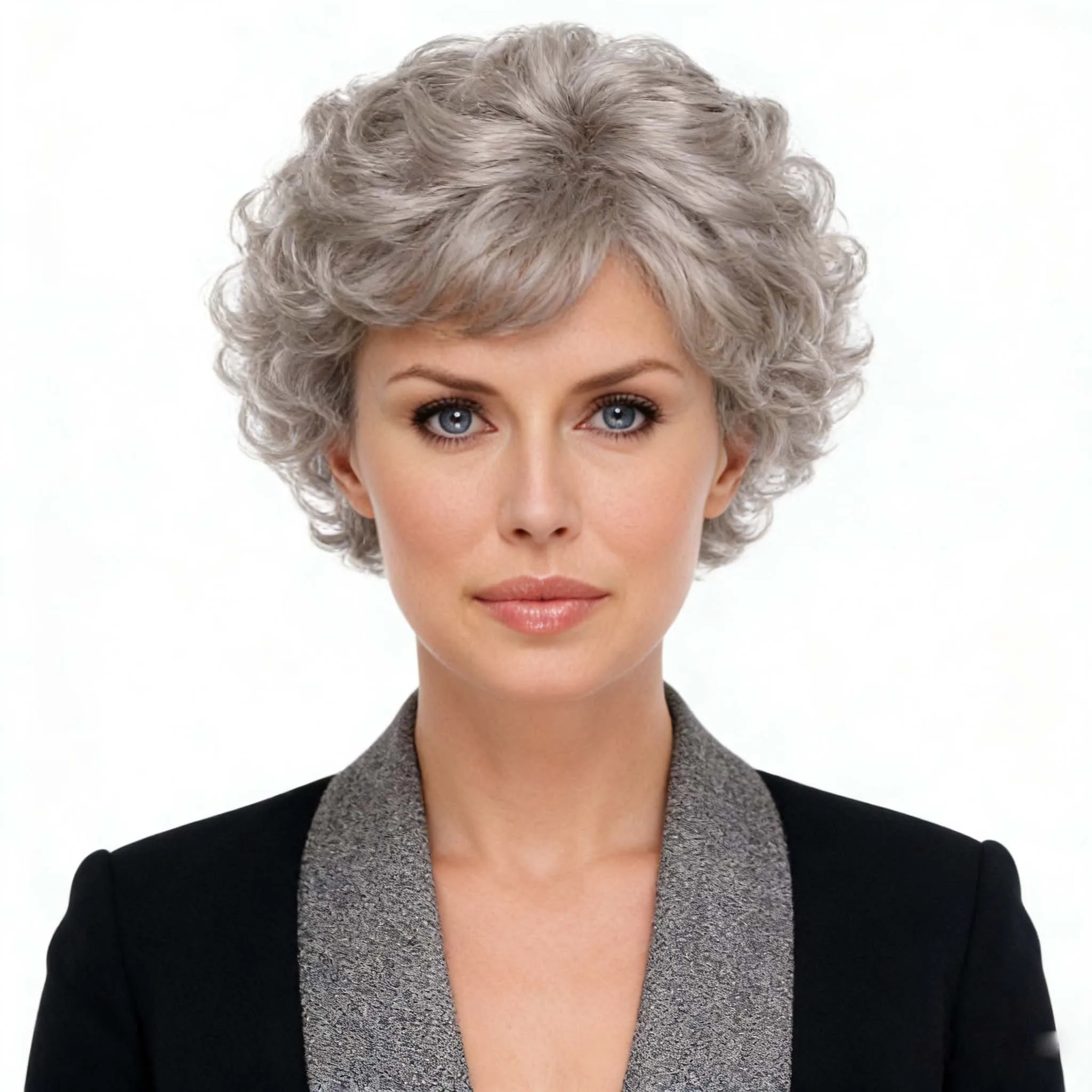 Synthetic Hair Wigs 10 Inch Short Curls Silver Gray Fluffy Heat Resistant Middle Part Wig for Women Daily Cosplay Halloween Wear
Synthetic Hair Wigs 10 Inch Short Curls Silver Gray Fluffy Heat Resistant Middle Part Wig for Women Daily Cosplay Halloween Wear