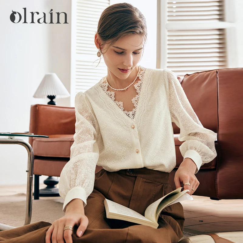 OLrain Lace Women's Shirts Spring 2025 New Retro Style Commute Loose Fit Elegant V-neck Long Sleeve Shirts & Blouses O22QX63301
OLrain Lace Women's Shirts Spring 2025 New Retro Style Commute Loose Fit Elegant V-neck Long Sleeve Shirts & Blouses O22QX63301