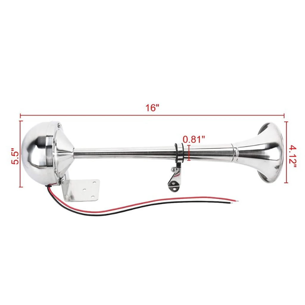 Golf Cart 12V 125db Single Trumpet Electric Air Horn Kit Stainless Steel Loud Horn for Car Truck Boat Universal DC Power System
Golf Cart 12V 125db Single Trumpet Electric Air Horn Kit Stainless Steel Loud Horn for Car Truck Boat Universal DC Power System