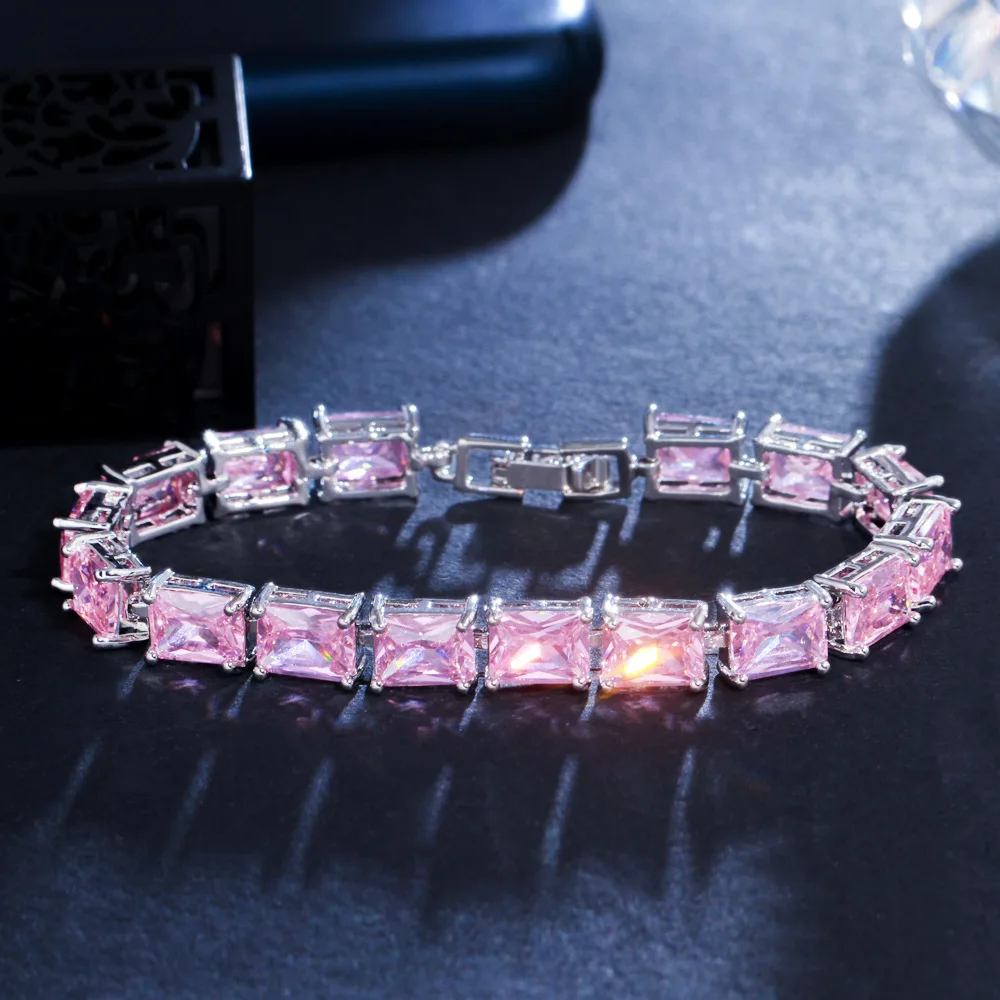 Cross-Border European and American Rectangular Zircon Bracelets, Multi-Color Optional Simple and Fashionable Gemstone Bracelets, 16.5Cm+2.8Cm Female Gifts, Valentine's Day, Mother's Day, Parties, School Ceremony, Graduation Ceremony, Birthday Gifts
Cross-Border European and American Rectangular Zircon Bracelets, Multi-Color Optional Simple and Fashionable Gemstone Bracelets, 16.5Cm+2.8Cm Female Gifts, Valentine's Day, Mother's Day, Parties, School Ceremony, Graduation Ceremony, Birthday Gifts