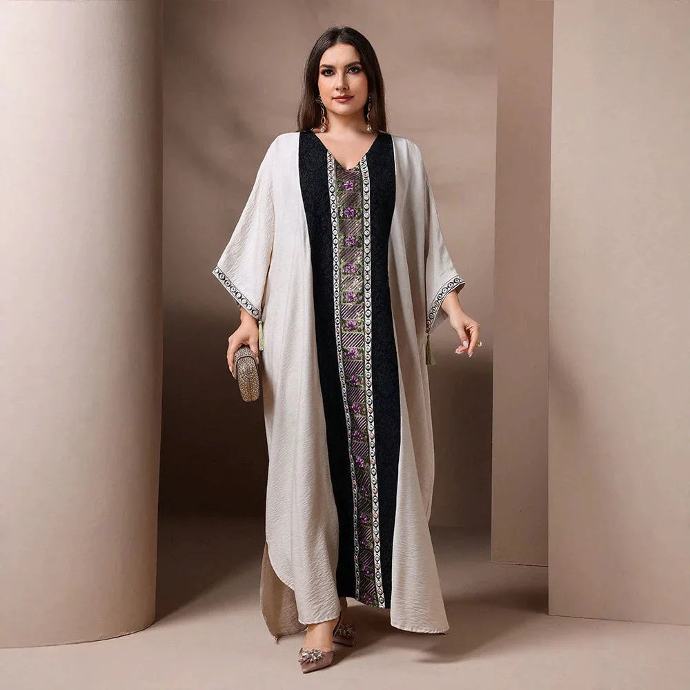 Kyp1454 Women's Plus Size Dress V-neck Ribbon Contrast Color Bat Sleeve Fashionable Elegant Dress Summer Elegantes Casual Y2K
Kyp1454 Women's Plus Size Dress V-neck Ribbon Contrast Color Bat Sleeve Fashionable Elegant Dress Summer Elegantes Casual Y2K