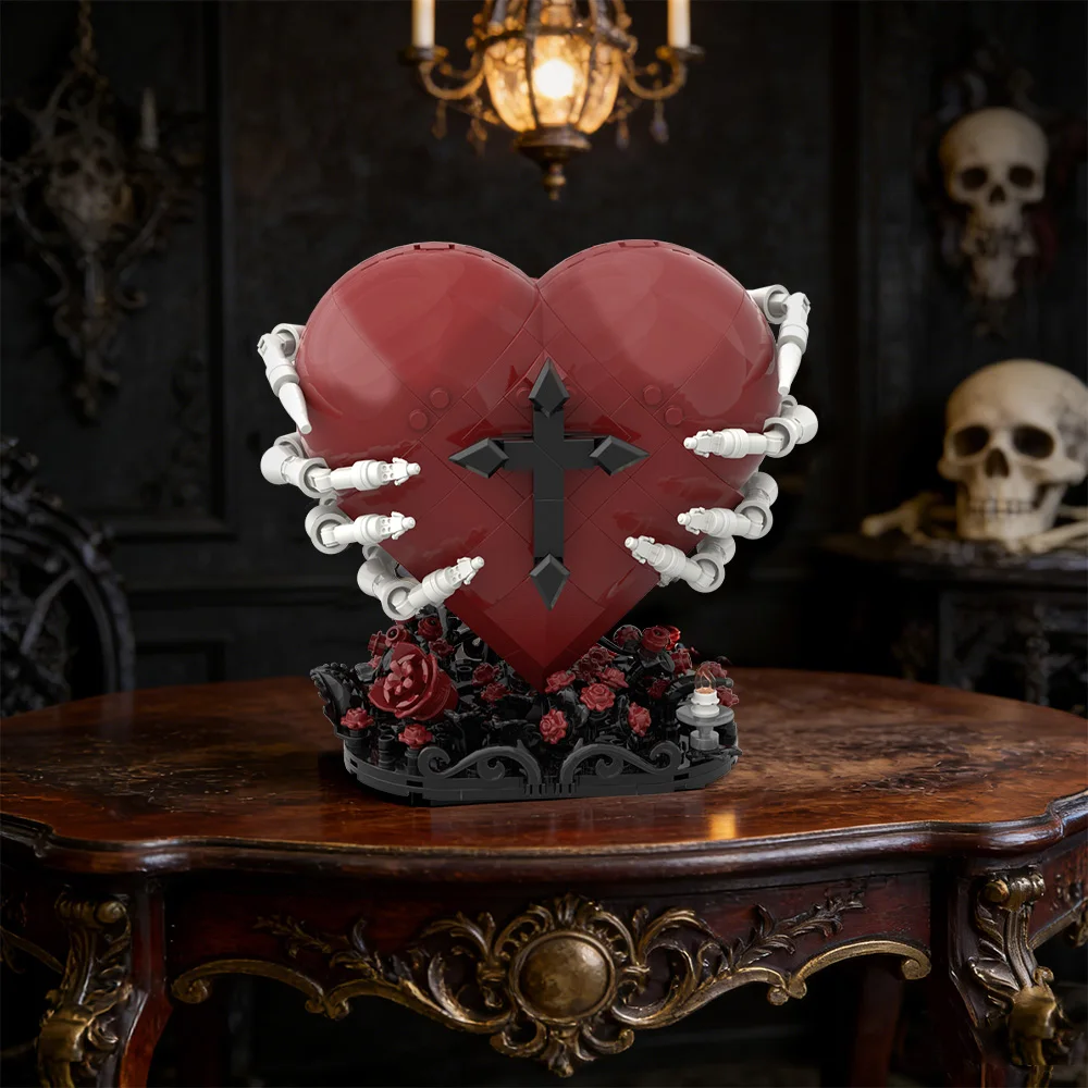 Gothic Sacred Heart Building Blocks Skeleton Hand Sacred Heart with Thorned Rose Base Spiritual Home Decor Brick Toy Adult Gif i
Gothic Sacred Heart Building Blocks Skeleton Hand Sacred Heart with Thorned Rose Base Spiritual Home Decor Brick Toy Adult Gif i