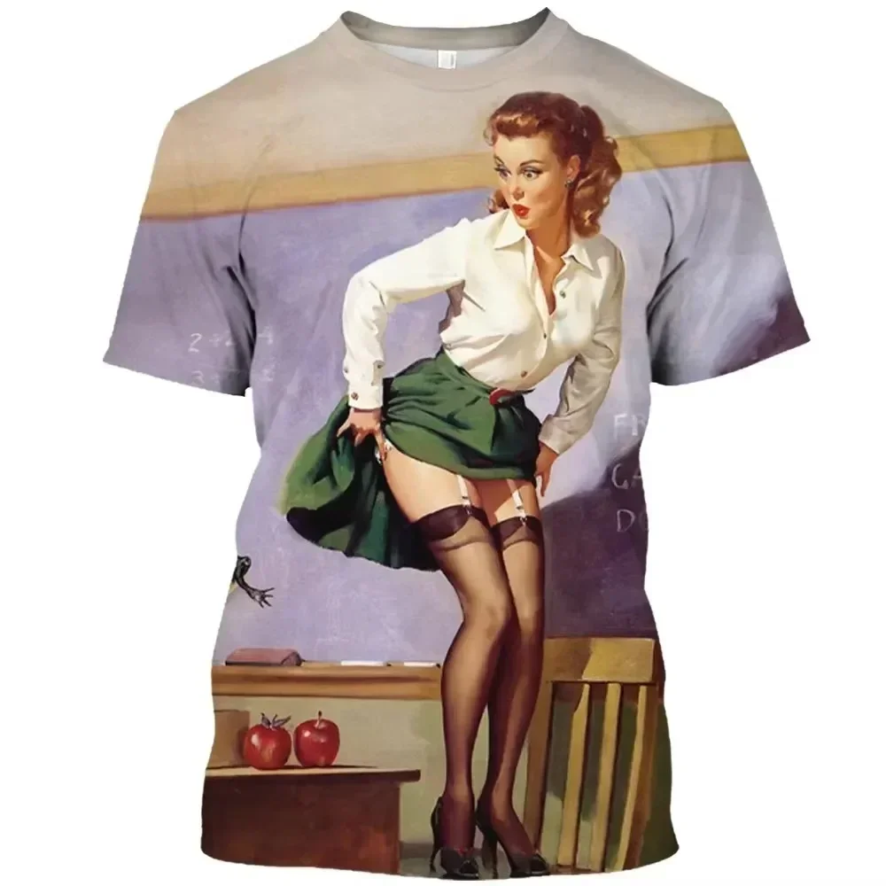 Fashion Vintage Short Sleeve 3D Print T-shirts Unisex T-shirt Sexy Biker Girls Graphics Street Oversized Tees Shirt Men Clothing
Fashion Vintage Short Sleeve 3D Print T-shirts Unisex T-shirt Sexy Biker Girls Graphics Street Oversized Tees Shirt Men Clothing