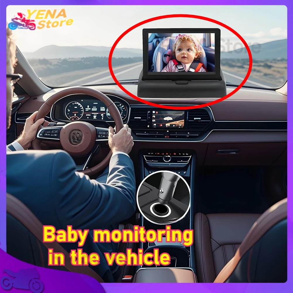 Baby car mirror 1080P baby monitor with camera Baby car mirror with 4.3-inch screen night vision function
Baby car mirror 1080P baby monitor with camera Baby car mirror with 4.3-inch screen night vision function