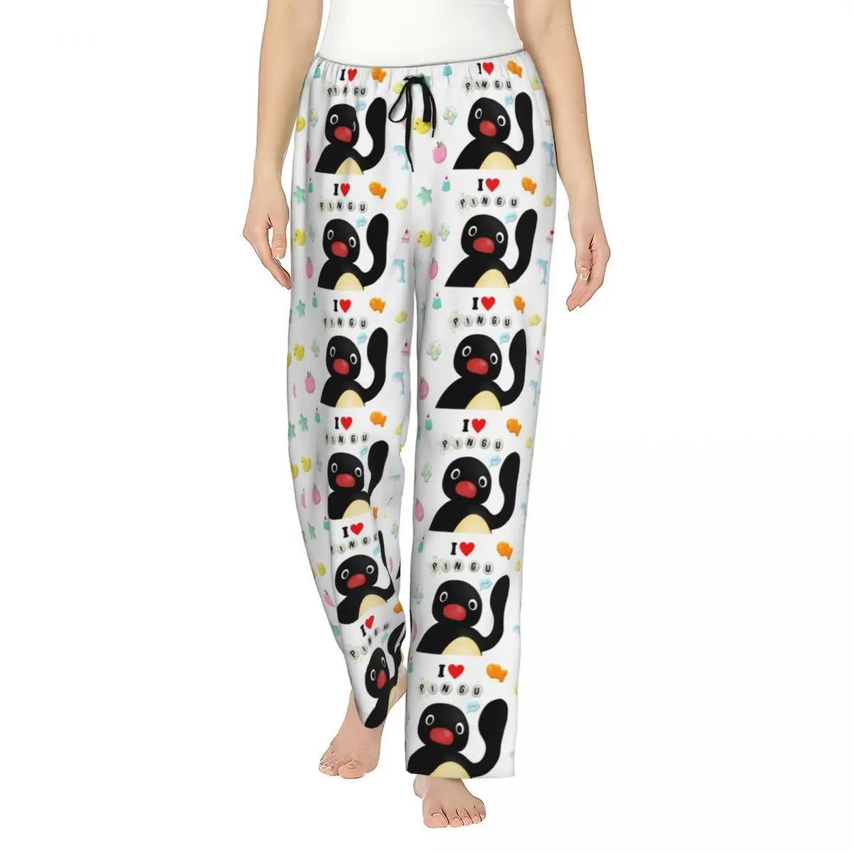 Домашние брюки для девочек I Love Pingu, свободного кроя, с принтом пингвинов Noot Noot, пижамные штаны для общежития
Домашние брюки для девочек I Love Pingu, свободного кроя, с принтом пингвинов Noot Noot, пижамные штаны для общежития
