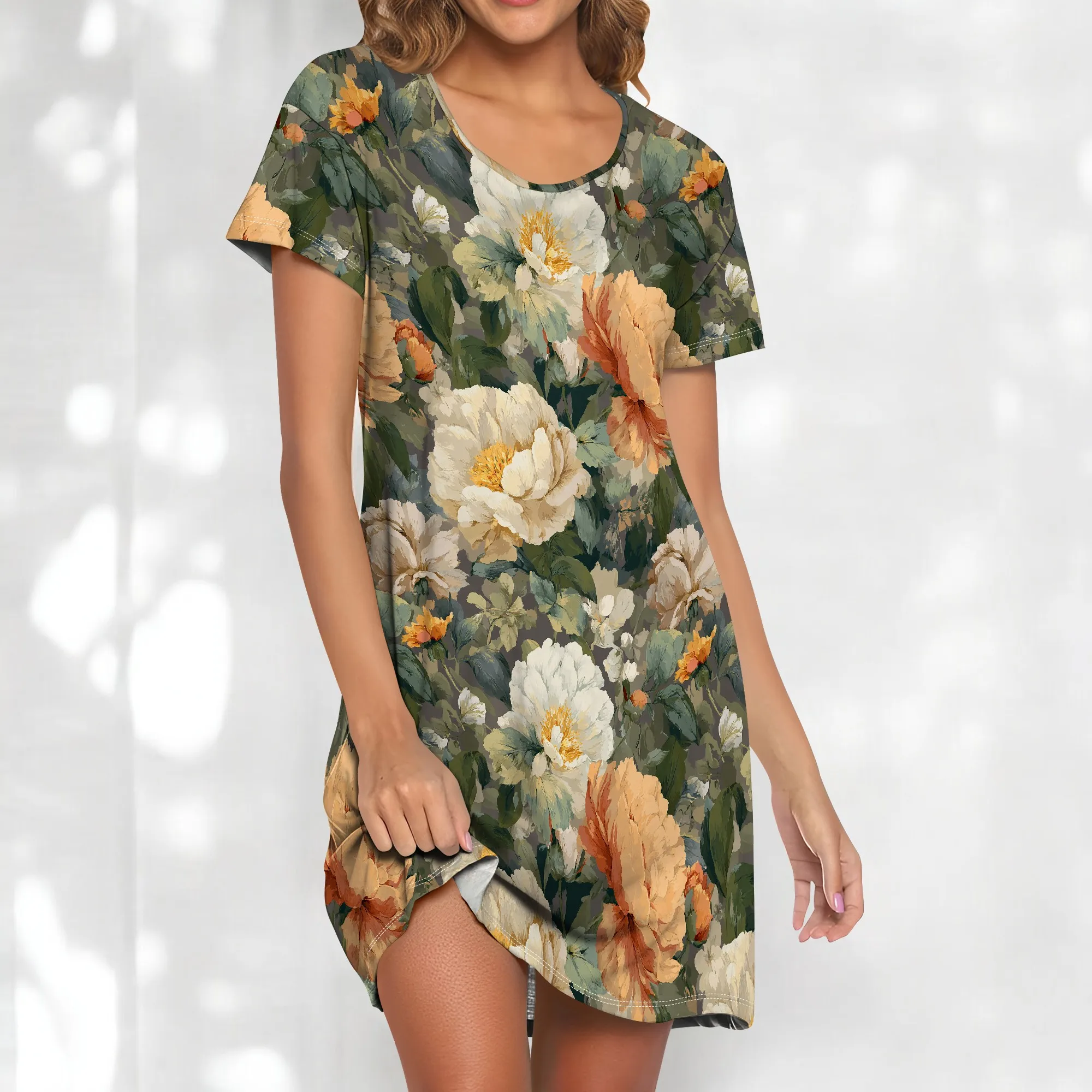Plus Size Floral Print Dress Short Sleeve Casual Sundress S-3XL Elegant Summer or Fall Look for Garden Party
Plus Size Floral Print Dress Short Sleeve Casual Sundress S-3XL Elegant Summer or Fall Look for Garden Party