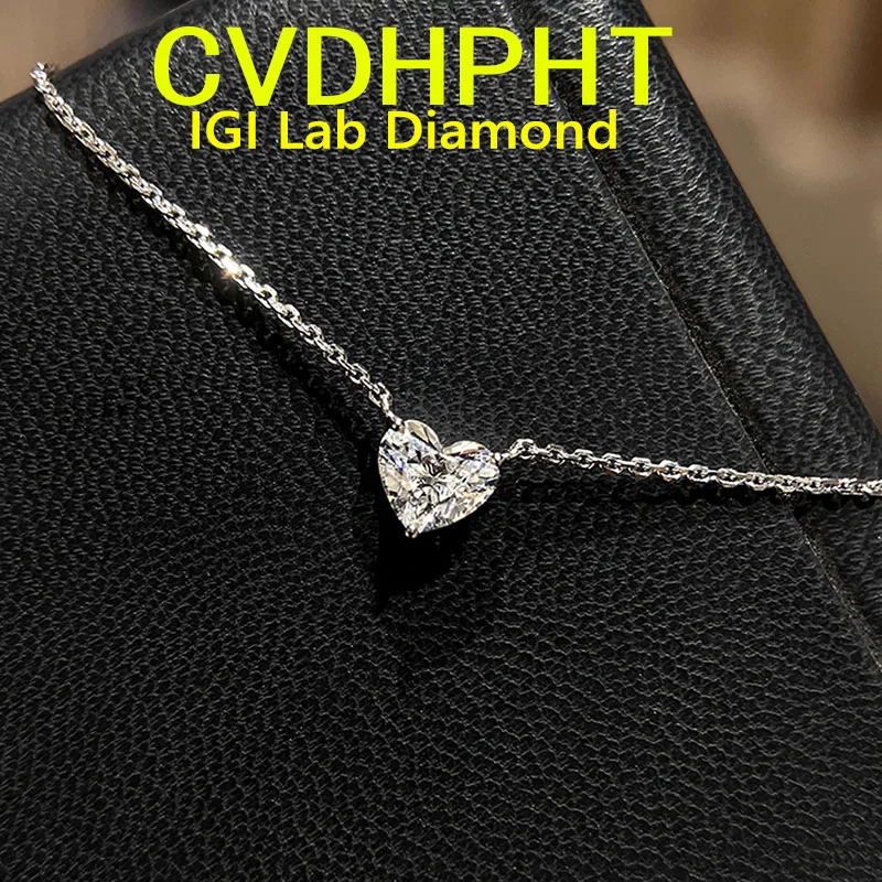 Popular Factory 1 Carat Real Solid 100% White gold Lab grown dimaond ring IGI Heart cut D color Wedding engagement necklace
Popular Factory 1 Carat Real Solid 100% White gold Lab grown dimaond ring IGI Heart cut D color Wedding engagement necklace