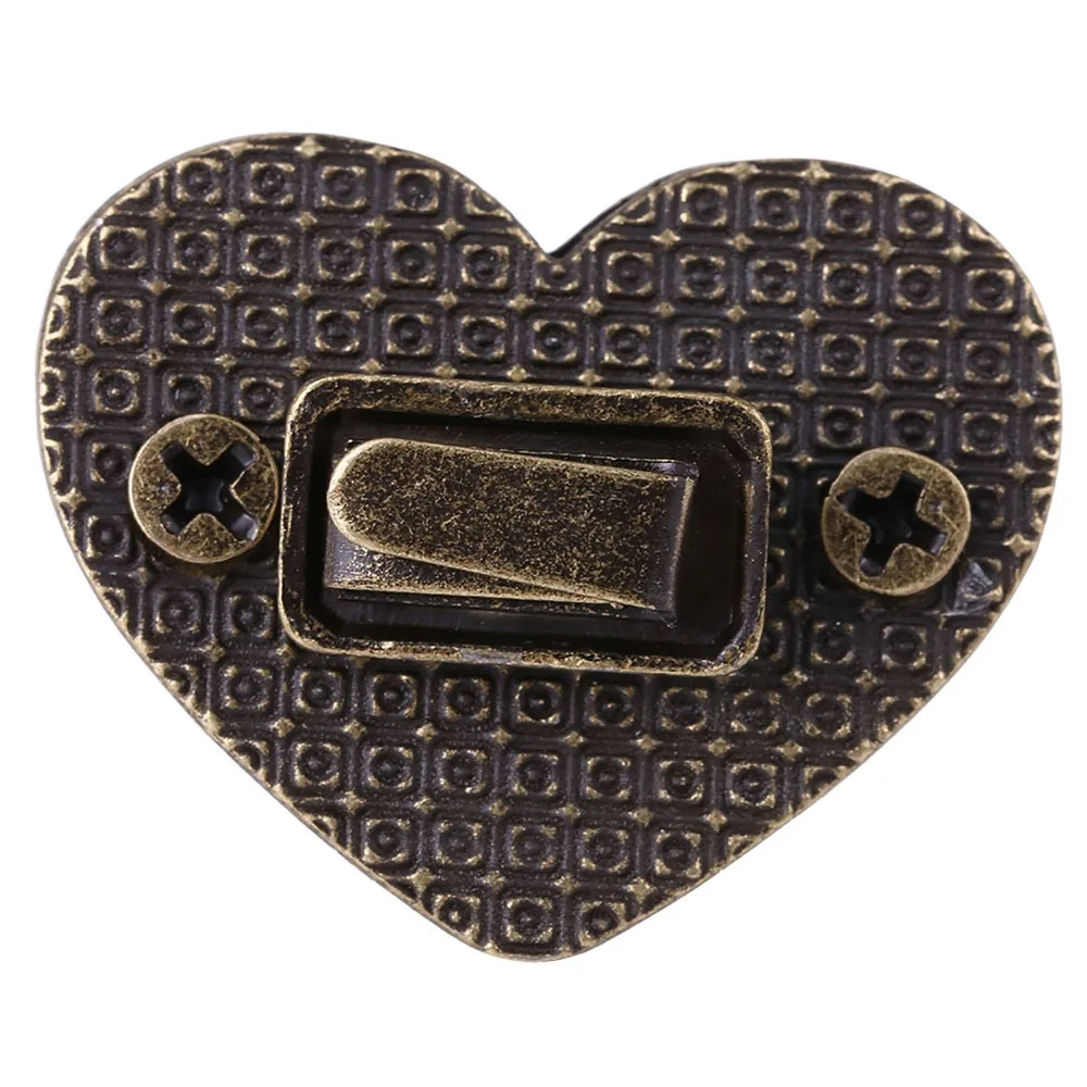 5pcs Locks Heart Shaped Metal Clasp Silver Bronze Turn Lock Zinc alloy 3.2x2.6cm Size Hardware Accessory DIY Craft
5pcs Locks Heart Shaped Metal Clasp Silver Bronze Turn Lock Zinc alloy 3.2x2.6cm Size Hardware Accessory DIY Craft
