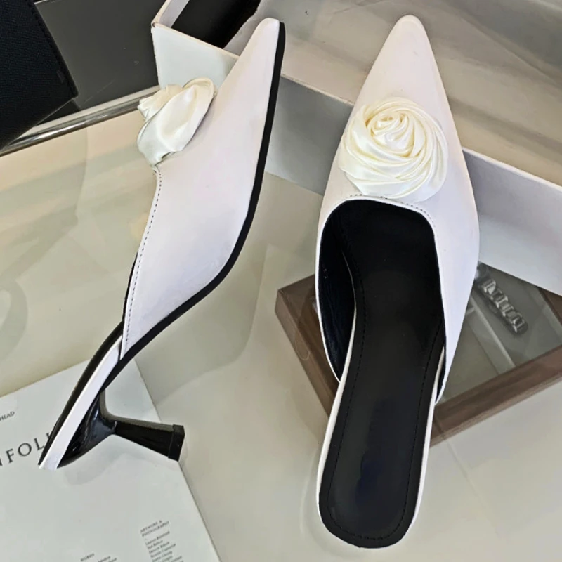 Floral Slingback Heels Silk Pointed Toe Pumps Women Sandals Elegant Fashion Mule Slippers Women Low Heel Flowers Slippers Women
Floral Slingback Heels Silk Pointed Toe Pumps Women Sandals Elegant Fashion Mule Slippers Women Low Heel Flowers Slippers Women