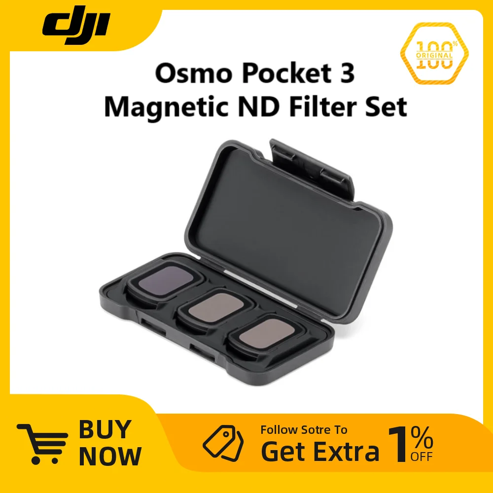 DJI Osmo Pocket 3 Magnetic ND Filter Set for Osmo Pocket 3 DJI Original in stock
DJI Osmo Pocket 3 Magnetic ND Filter Set for Osmo Pocket 3 DJI Original in stock