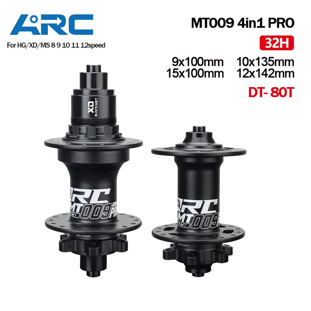 Новая втулка для велосипеда ARC MT009 4 в 1 Pro, передняя и задняя, для горных велосипедов MTB, с герметичными подшипниками, DT Ratchet 80T, 8-12 скоростей
Новая втулка для велосипеда ARC MT009 4 в 1 Pro, передняя и задняя, для горных велосипедов MTB, с герметичными подшипниками, DT Ratchet 80T, 8-12 скоростей