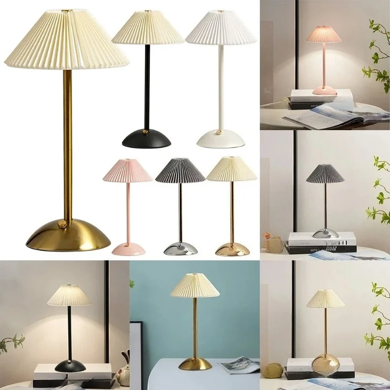 Nordic Pleated Table Lamp with Wooden Base Art Atmosphere Lamp USB Charging Modern Style for Bedroom Living
Nordic Pleated Table Lamp with Wooden Base Art Atmosphere Lamp USB Charging Modern Style for Bedroom Living