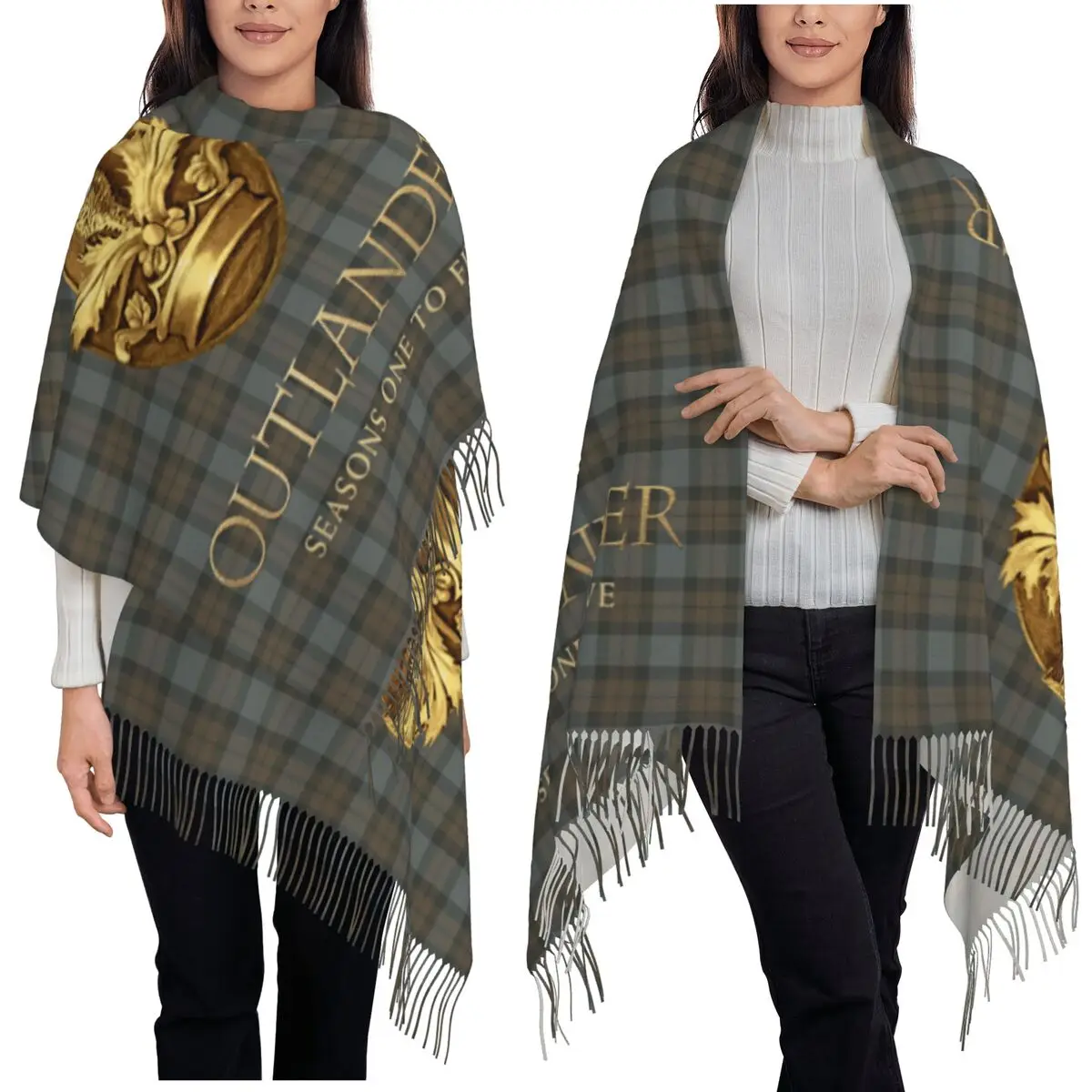 Outlander Leather And Tartan Scottish Art Scarf Tassel Scarves for Women Soft Warm Shawls and Wraps Large Fall Winter Shawl Wrap
Outlander Leather And Tartan Scottish Art Scarf Tassel Scarves for Women Soft Warm Shawls and Wraps Large Fall Winter Shawl Wrap