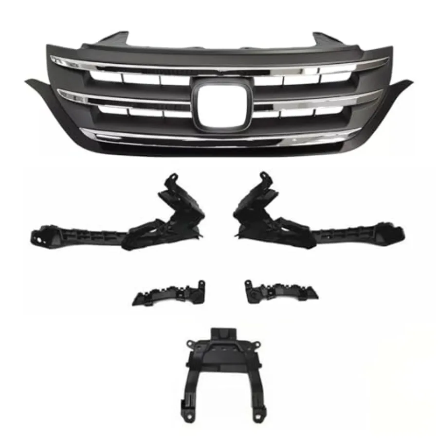 Front Bumper Grille With 5pcs Support Brackets Fit For 2012-2014 Honda CRV CR-V 4-Door Front Upper Grille Grill Chrome Trim Rep
Front Bumper Grille With 5pcs Support Brackets Fit For 2012-2014 Honda CRV CR-V 4-Door Front Upper Grille Grill Chrome Trim Rep