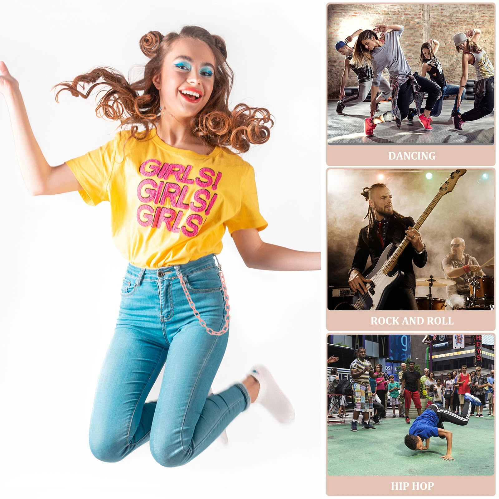 Healeved Jeans Chain Punk Waist Belt Stylish Trousers Body Accessory
Healeved Jeans Chain Punk Waist Belt Stylish Trousers Body Accessory