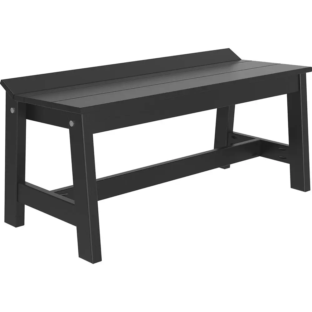 Poly Outdoor Dining Bench, 41 Length, Black
Poly Outdoor Dining Bench, 41 Length, Black