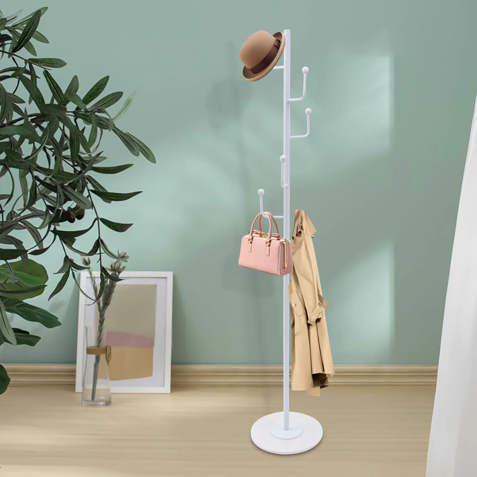 Modern Metal Coat Rack Retail Garment Rack Bag Hat Display Stand for Home with 6 Hooks Clothes Rack Organizer Storage Rack
Modern Metal Coat Rack Retail Garment Rack Bag Hat Display Stand for Home with 6 Hooks Clothes Rack Organizer Storage Rack
