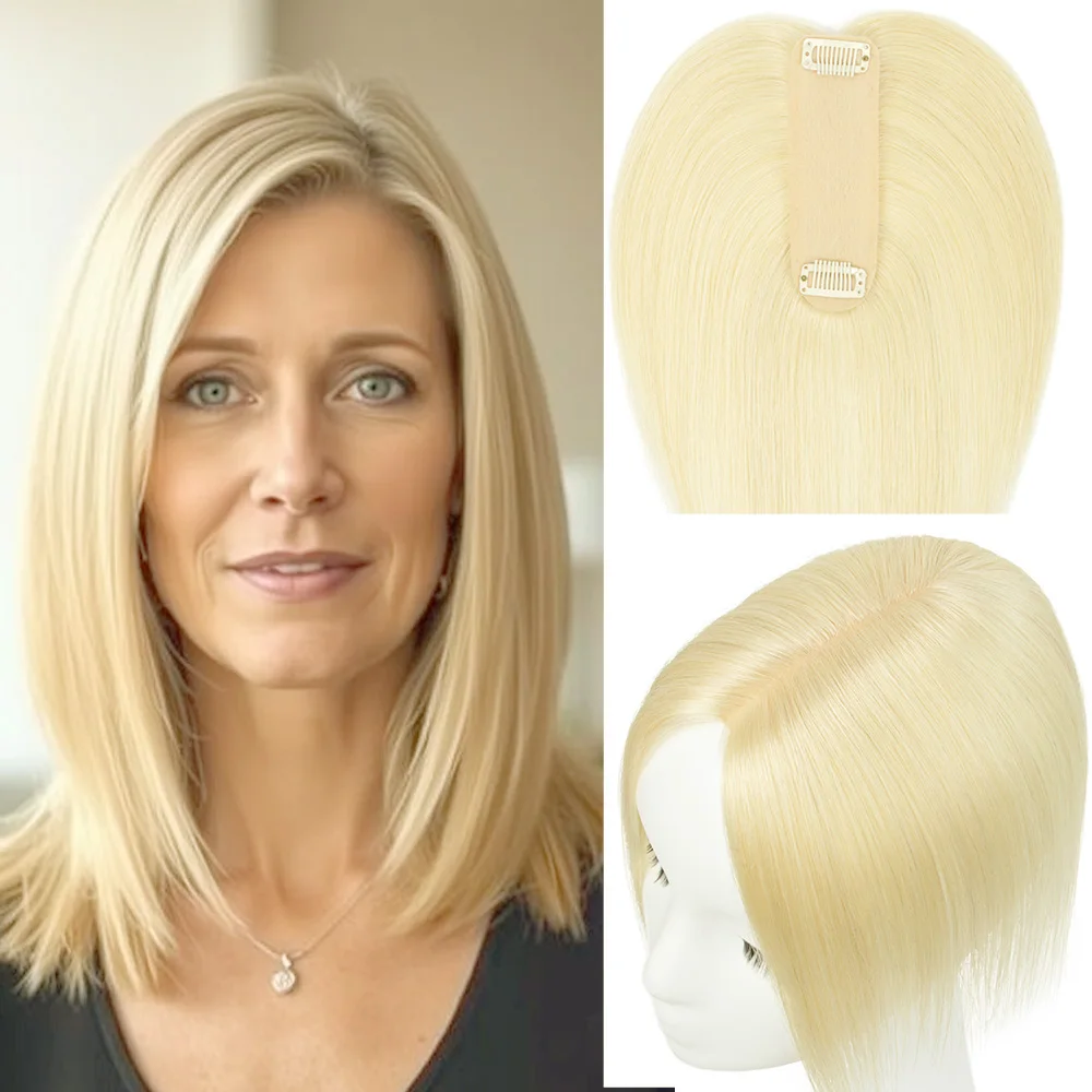 Blonde Human Hair Toppers For Women 4x13cm Silk Base Ultra-thin 360°Cover Wide Hairpart/Grey Hair Highly Breathable Toppers
Blonde Human Hair Toppers For Women 4x13cm Silk Base Ultra-thin 360°Cover Wide Hairpart/Grey Hair Highly Breathable Toppers