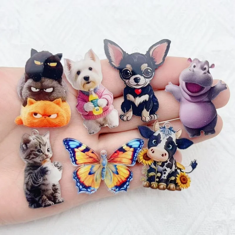 10Pcs Cartoon Animal Charms Creative Acrylic Pendant For Keychain Necklace Jewelry diy Making
10Pcs Cartoon Animal Charms Creative Acrylic Pendant For Keychain Necklace Jewelry diy Making