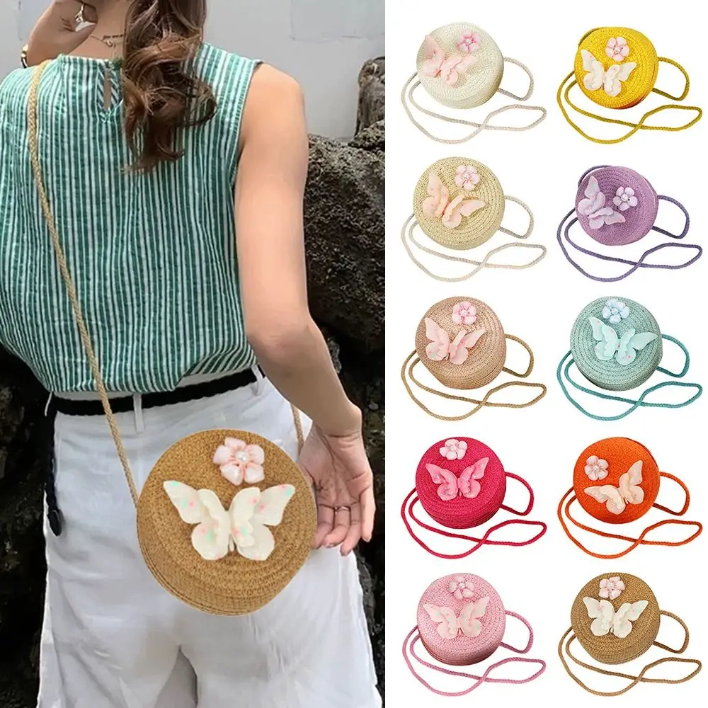 Креативная детская соломенная сумка ручной работы с бабочкой и цветком, круглая сумка через плечо, тканая сумка на плечо для детей и девочек
Креативная детская соломенная сумка ручной работы с бабочкой и цветком, круглая сумка через плечо, тканая сумка на плечо для детей и девочек