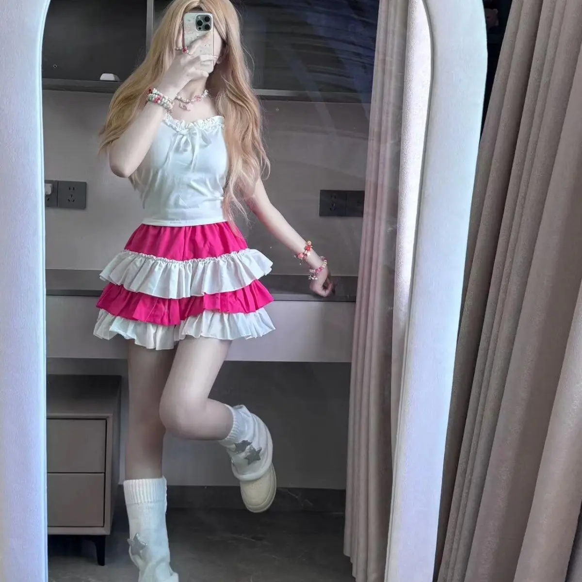 Onalippa Japanese Dopamine Cake Short Skirt Soft Girl Elastic High Waist Skinny Puffy Stature A-line Half Body Skirts
Onalippa Japanese Dopamine Cake Short Skirt Soft Girl Elastic High Waist Skinny Puffy Stature A-line Half Body Skirts