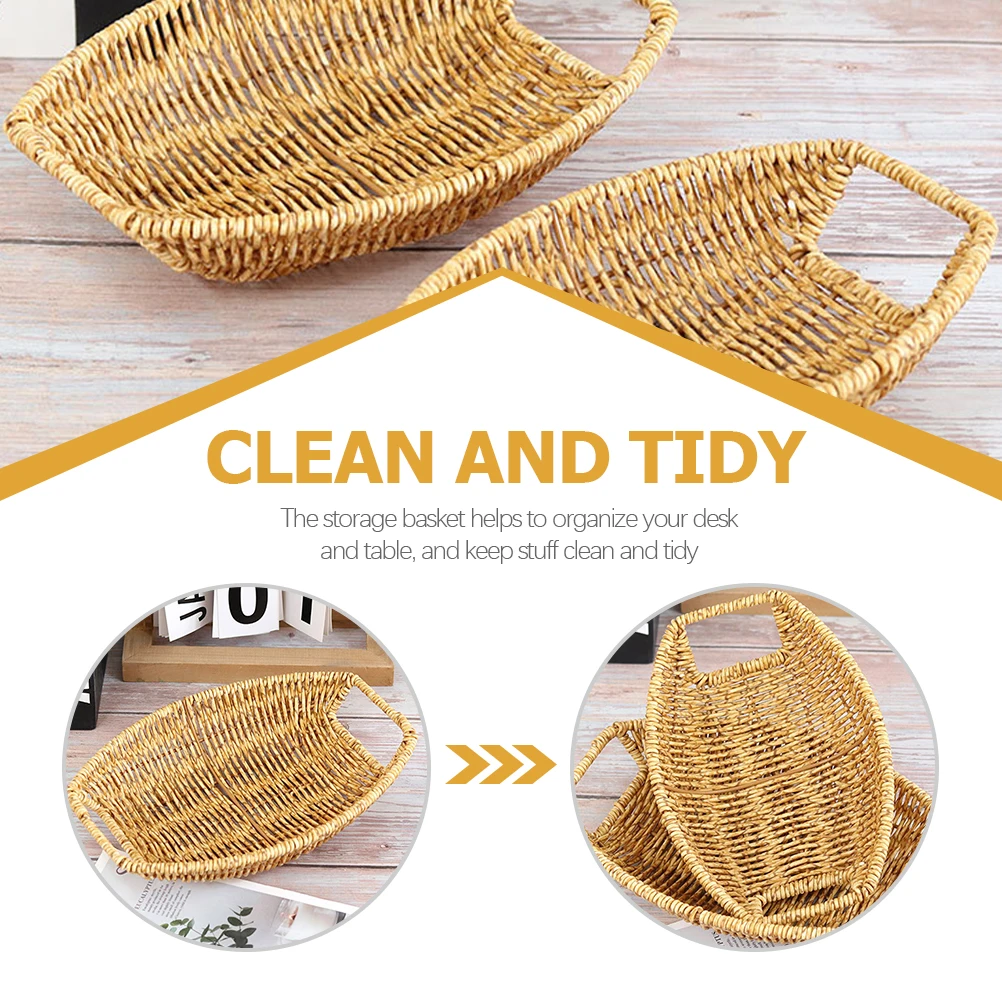 Snack Basket H made Multi purpose Tray Portable Decorative Baskets Storage Holder Large Size Coffee Color Lightweight
Snack Basket H made Multi purpose Tray Portable Decorative Baskets Storage Holder Large Size Coffee Color Lightweight