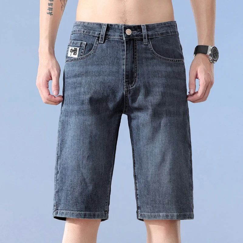 Summer Embroidered Denim Shorts Men's Fashionable Straight Casual Pants Stretch Breathable Bermuda Short Jeans Streetwear
Summer Embroidered Denim Shorts Men's Fashionable Straight Casual Pants Stretch Breathable Bermuda Short Jeans Streetwear