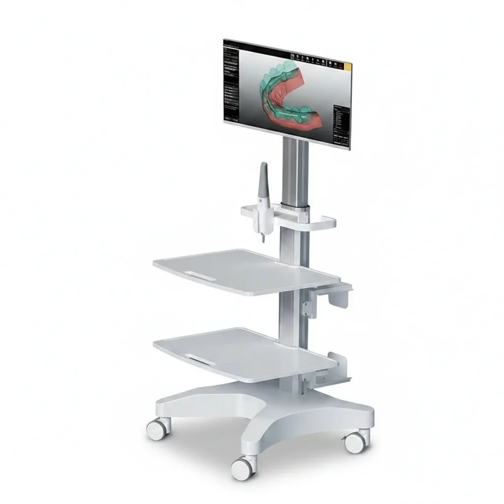 Medical Cart, Aviation Aluminum Alloy Dental Cart Workstation for 15-32 inch Laptop Oral Scanner, Hospital Trolley
Medical Cart, Aviation Aluminum Alloy Dental Cart Workstation for 15-32 inch Laptop Oral Scanner, Hospital Trolley