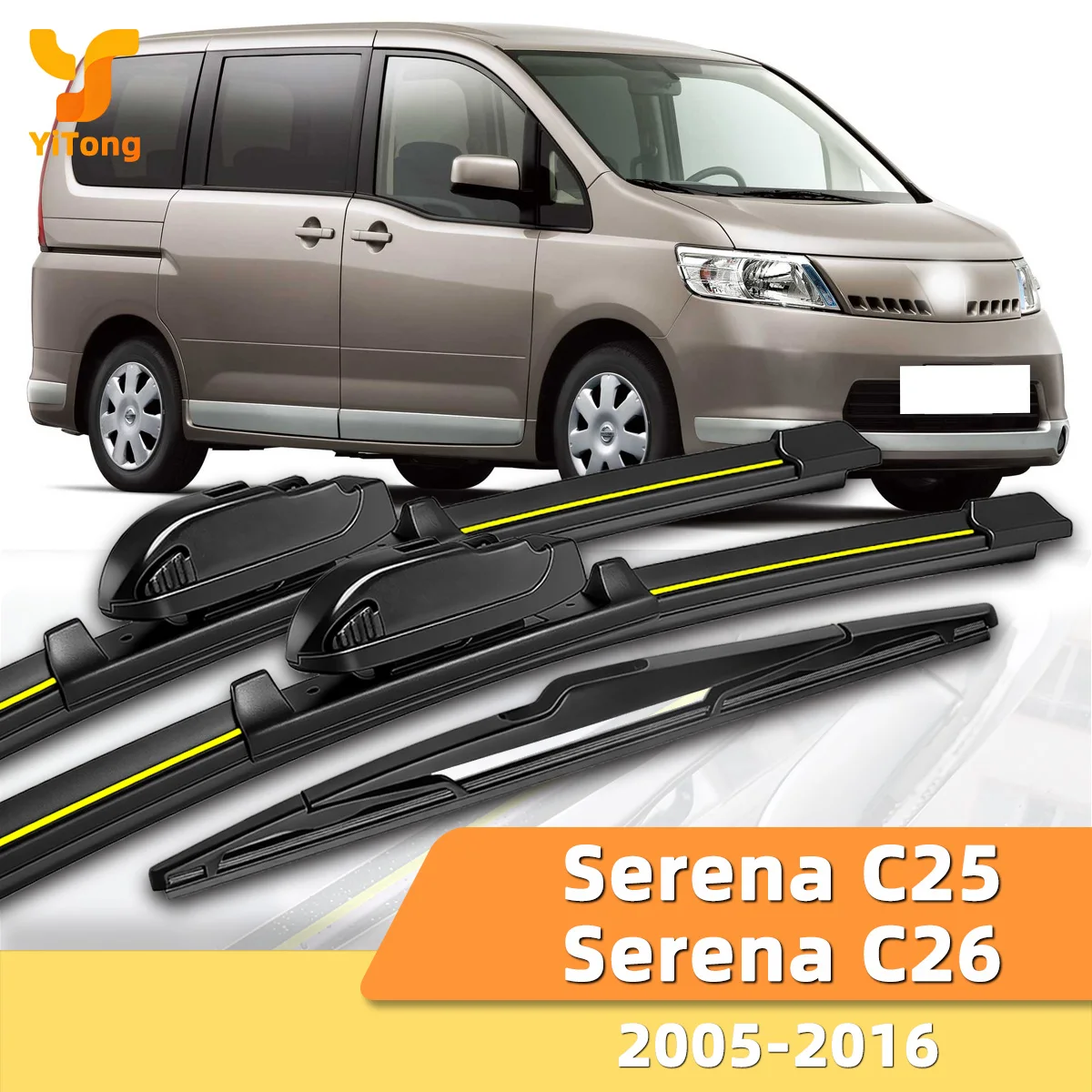 Suitable For Nissan Serena C25 C26 2005-2016 Front And Rear Windshield Wipers Durable Accessories For Car Windshields 2008 2012
Suitable For Nissan Serena C25 C26 2005-2016 Front And Rear Windshield Wipers Durable Accessories For Car Windshields 2008 2012