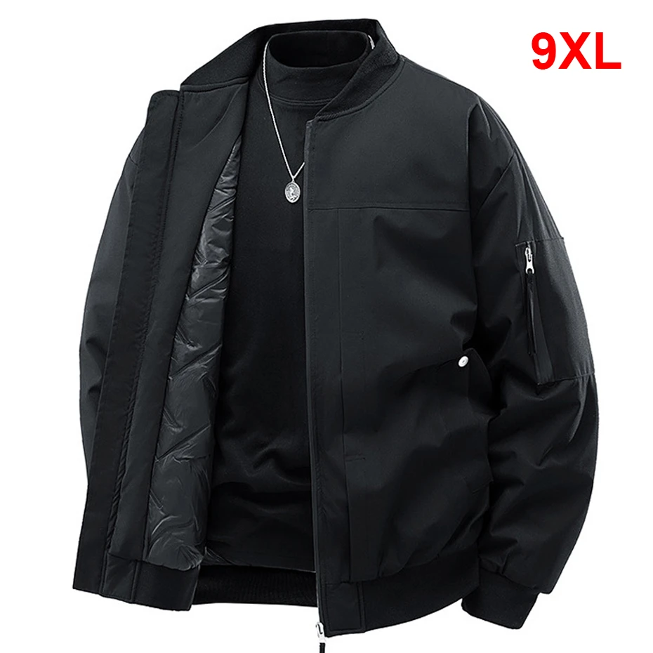 Winter Thick Jackets Men 9XL Plus Size Solid Color Varsity Jacket Fashion Casual Baseball Jacket Coats Male Big Size 8XL
Winter Thick Jackets Men 9XL Plus Size Solid Color Varsity Jacket Fashion Casual Baseball Jacket Coats Male Big Size 8XL