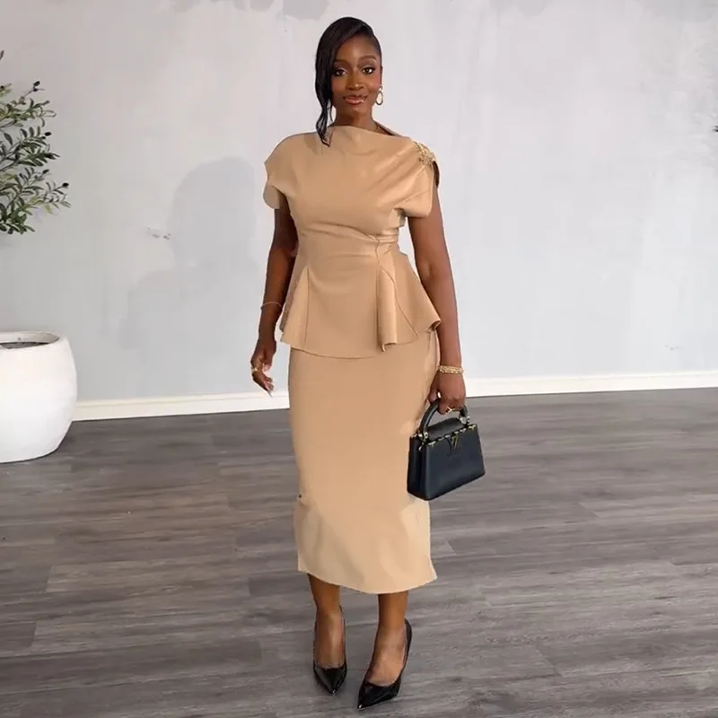 New sweet and fresh sleeveless waist shirt high waist half-body hip skirt two-piece stylish simple and versatile temperament ele 
New sweet and fresh sleeveless waist shirt high waist half-body hip skirt two-piece stylish simple and versatile temperament ele