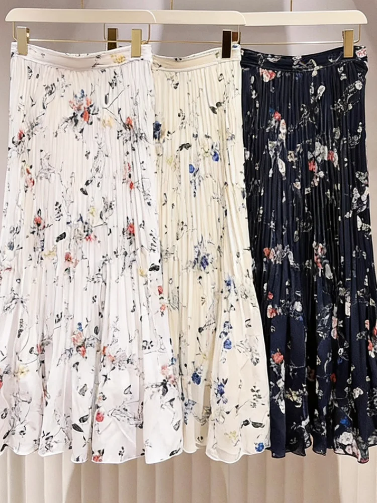Elegant Floral Print Pleated Skirt High Waist Versatile Sweet Style Women's Polyester Fiber Zipper Closure Spring Season
Elegant Floral Print Pleated Skirt High Waist Versatile Sweet Style Women's Polyester Fiber Zipper Closure Spring Season