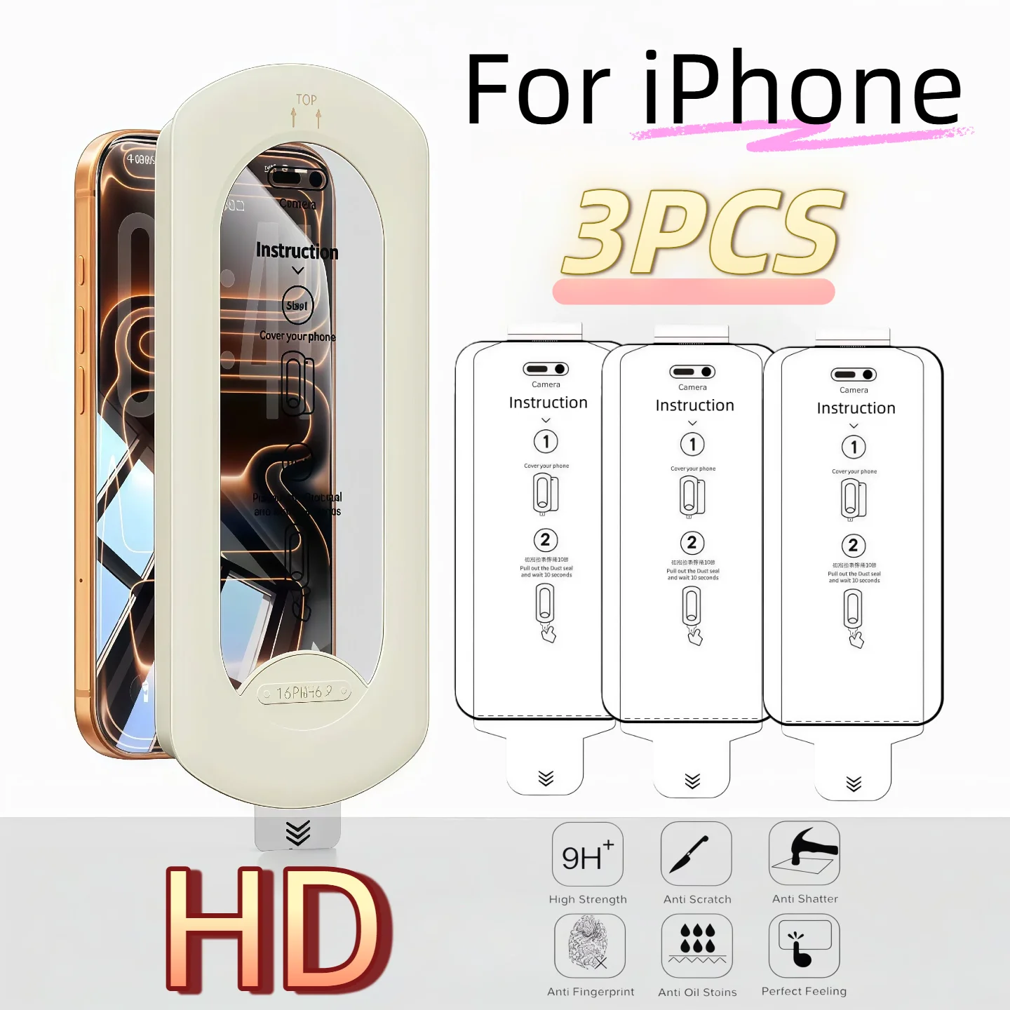 Комплект из 3 защитных стекол HD для iPhone 17e 16 15 14 13 PRO MAX PLUS XS XR: ультрапрозрачные, с защитой от царапин и отпечатков пальцев
Комплект из 3 защитных стекол HD для iPhone 17e 16 15 14 13 PRO MAX PLUS XS XR: ультрапрозрачные, с защитой от царапин и отпечатков пальцев