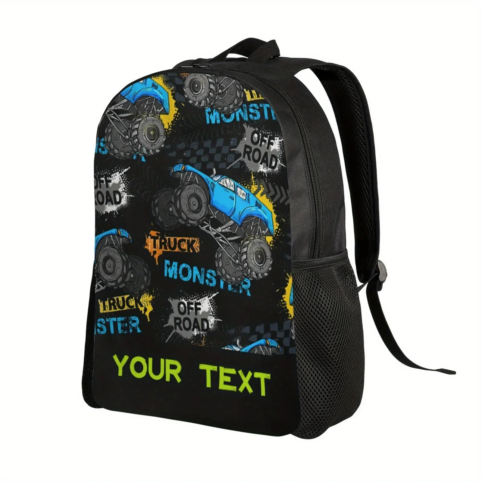 1pc Customizable Polyester Casual Backpack with Monster Truck Design, Adjustable Straps, Laptop Compartment, Durable Zip Closure
1pc Customizable Polyester Casual Backpack with Monster Truck Design, Adjustable Straps, Laptop Compartment, Durable Zip Closure