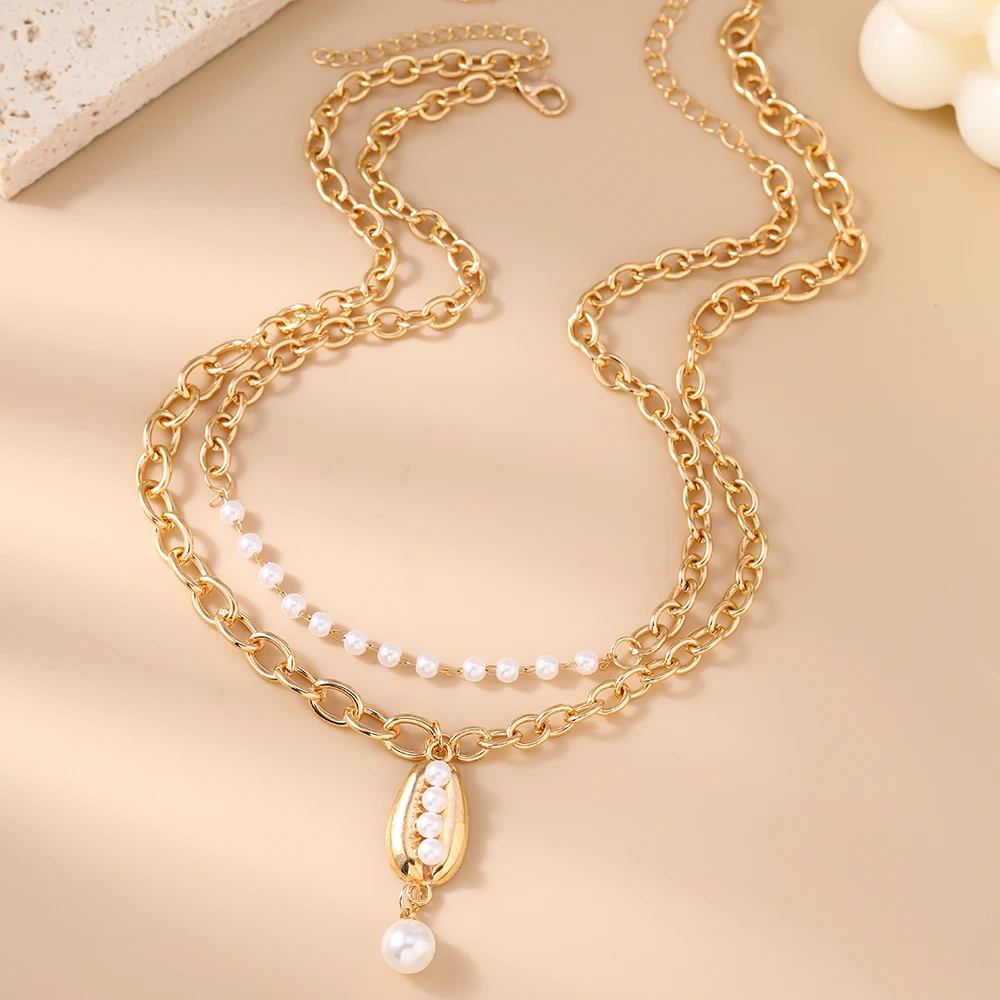 2pcs Fashion Summer Beach Shell Pendant Necklace for Women Girls Pearl Choker Necklaces Holiday Jewelry Gifts
2pcs Fashion Summer Beach Shell Pendant Necklace for Women Girls Pearl Choker Necklaces Holiday Jewelry Gifts