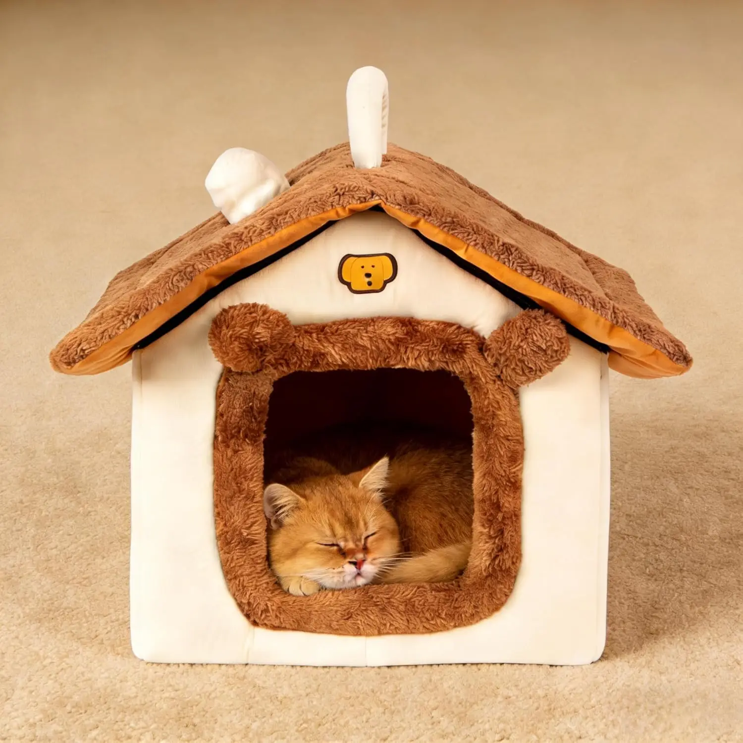 Indoor Cat House, Dog Tent for Indoor, Covered Dog Bed Pet House with Non-Slip Bottom, Indoor Cozy Cave for Kitten, Pupp
Indoor Cat House, Dog Tent for Indoor, Covered Dog Bed Pet House with Non-Slip Bottom, Indoor Cozy Cave for Kitten, Pupp