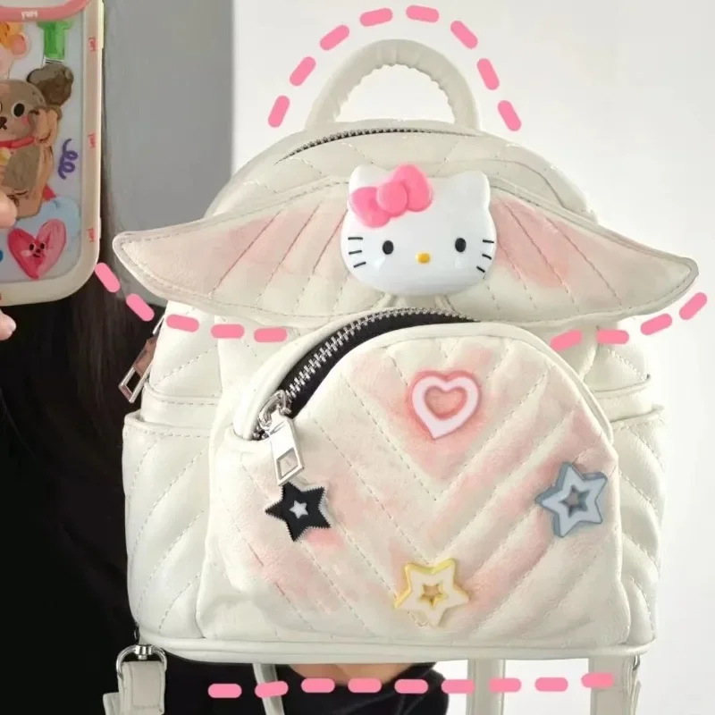 MBTI Hello Kitty Backpacks for Women White Cute Leather Korean Fashion Small Backpack Daily All-match Luxury Designer Ladies Bag
MBTI Hello Kitty Backpacks for Women White Cute Leather Korean Fashion Small Backpack Daily All-match Luxury Designer Ladies Bag