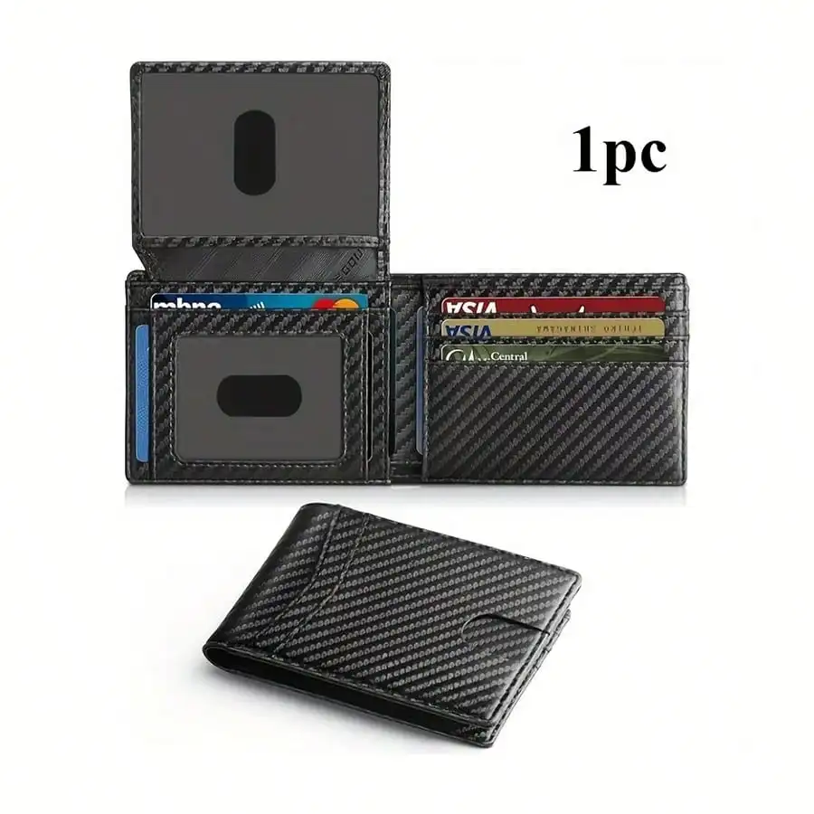 Men's Wallet Ultra Thin Rfid Leather With ID Window Multi Card Carbon Fiber Wallet Formal/Business Formal Valentine's Day Ideas
Men's Wallet Ultra Thin Rfid Leather With ID Window Multi Card Carbon Fiber Wallet Formal/Business Formal Valentine's Day Ideas