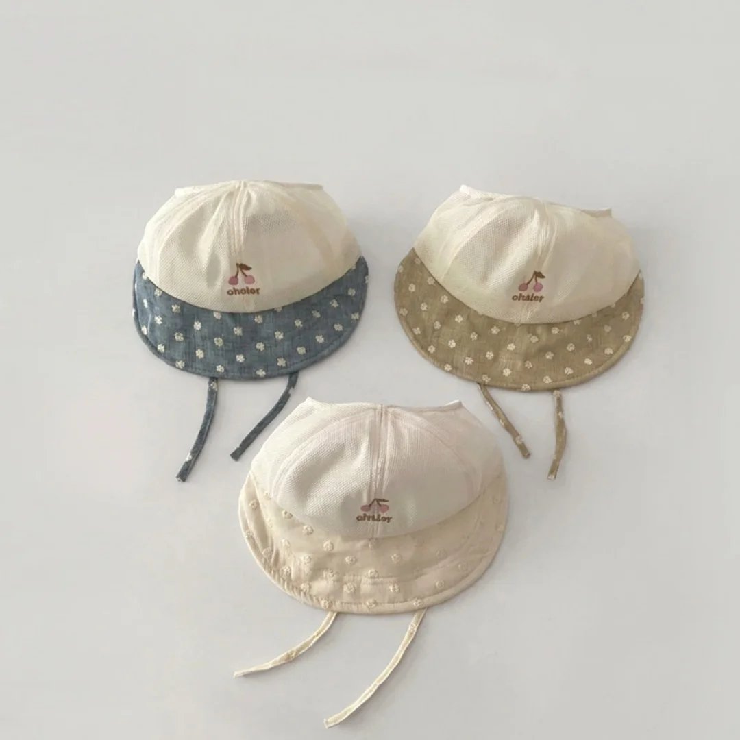 Summer New Kids Sun Hat Cherry+Little Flower Embroidery Girls Visor Cap Storage Thin Breathable Children Hap
Summer New Kids Sun Hat Cherry+Little Flower Embroidery Girls Visor Cap Storage Thin Breathable Children Hap